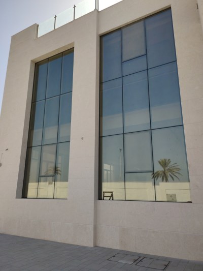 Modern curtain wall facade in Dubai high-rise